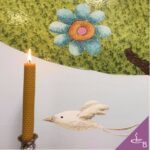 Vela de Miel Cera de Abeja 2x20 cm.