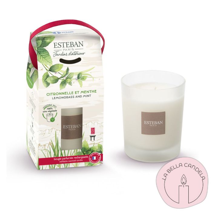 9(13) Vela Perfumada Recargable Citronela Menta – Estéban Paris Parfums